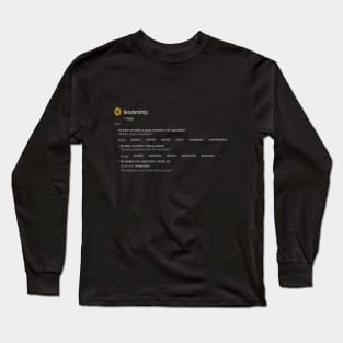 What is leadership meaning or definition? Long Sleeve T-Shirt